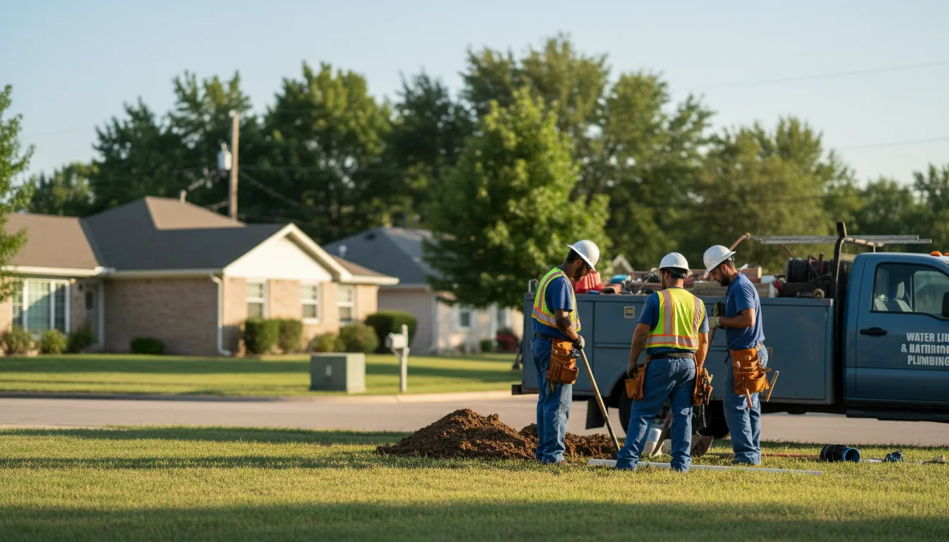 Residential water line and bathroom plumbing service in Shedd, OR